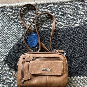 Tan Leather Crossbody Bag